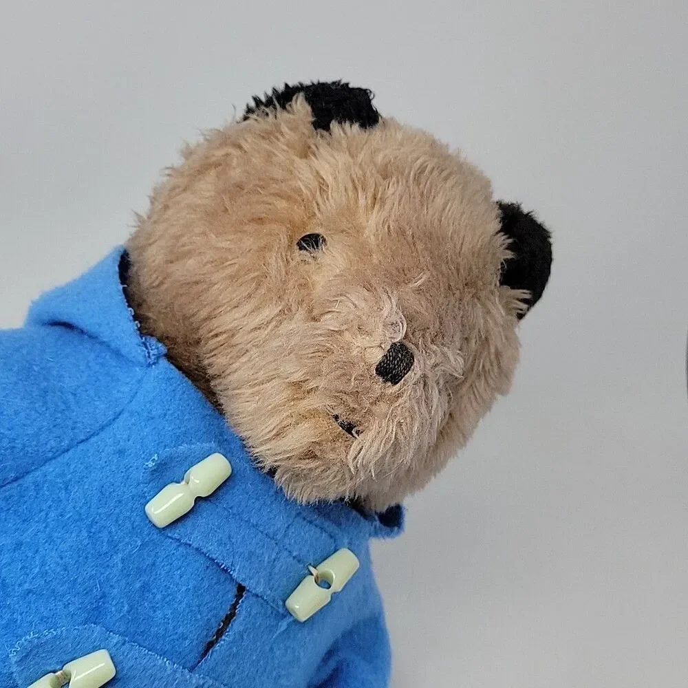 Vintage Paddington Bear Doll Raincoat Rain Boots Blue Yellow Toy 1977 Eden Toys